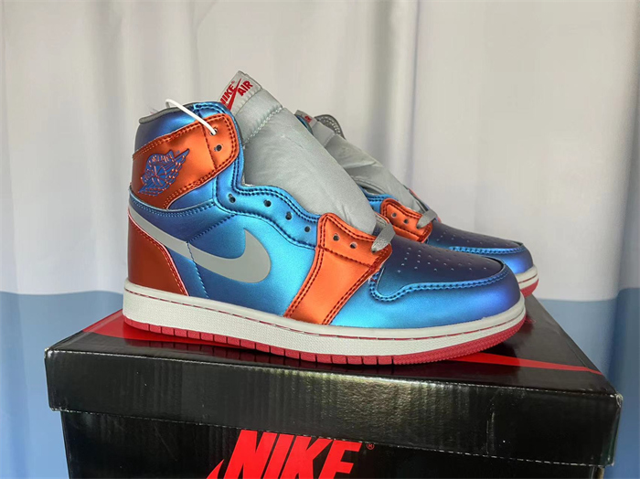 Women's Running Weapon Air Jordan 1 Blue/Orange Shoes 0419 Women's Running Weapon Air Jordan 1 Blue/Orange Shoes 0419